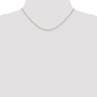 14K Rose Gold 1.4mm Diamond-cut Cable Chain with Lobster Clasp, 16" view 4