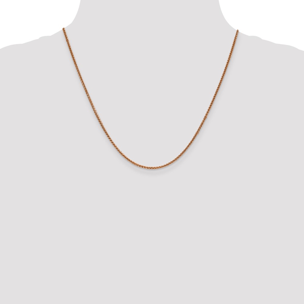 14K Rose Gold 20 inch 1.7mm Diamond-cut Spiga with Lobster Clasp Chain (RSC23-20)