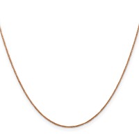 14K Rose Gold 16 Inch .7mm Ropa with Spring Ring Clasp Chain view 2