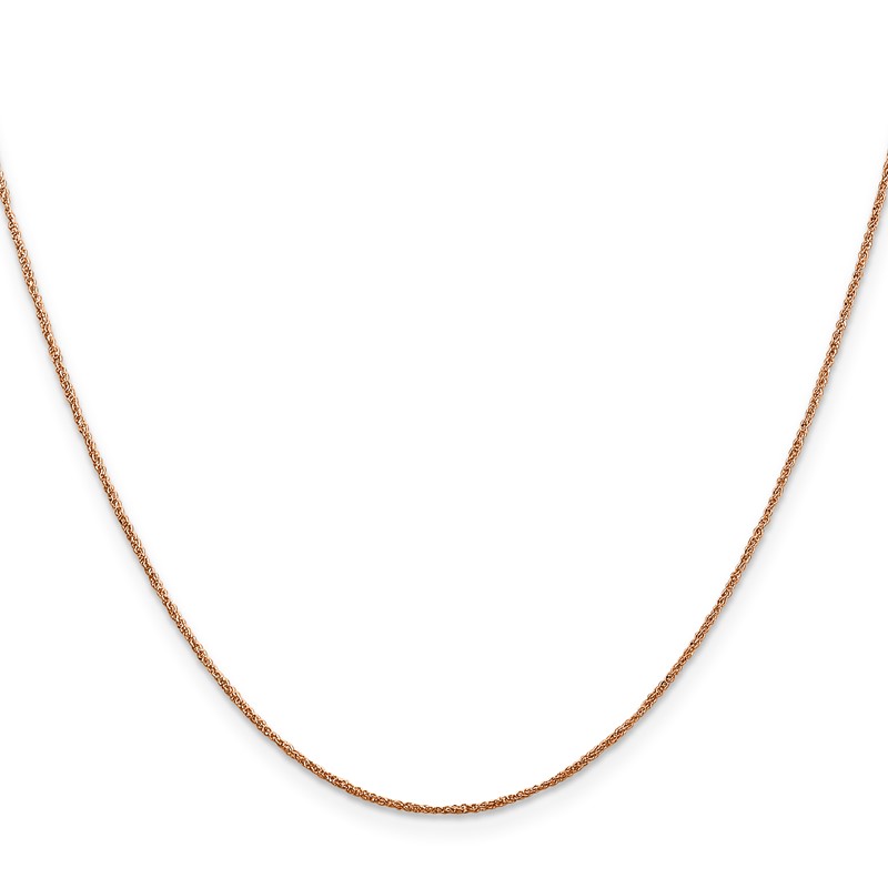 14K Rose Gold 16 inch .7mm Ropa with Spring Ring Clasp Chain