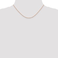 14K Rose Gold 16 Inch .7mm Ropa with Spring Ring Clasp Chain view 4