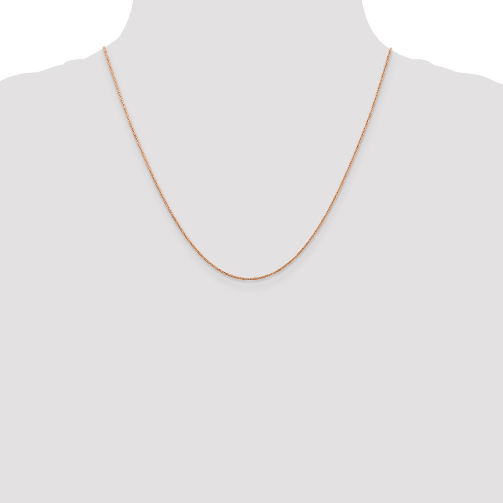 14K Rose Gold 20 inch .7mm Ropa with Spring Ring Clasp Chain (RSC26-20)