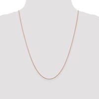 14K Rose Gold.7mm Ropa Chain with Spring Ring Clasp, 24" view 4
