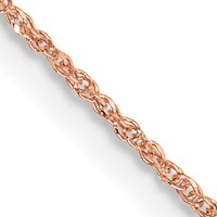 14K Rose Gold 16 Inch .7mm Ropa with Spring Ring Clasp Chain view 1
