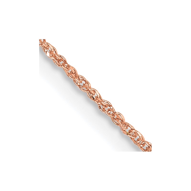 14K Rose Gold 16 inch .7mm Ropa with Spring Ring Clasp Chain