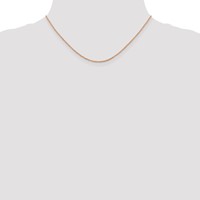 14K Rose Gold 16 Inch 1.10mm Ropa with Spring Ring Clasp Chain view 4