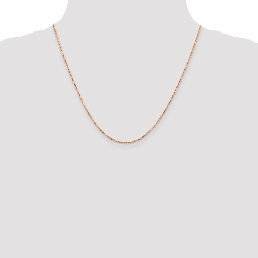 14K Rose Gold 20 inch 1.10mm Ropa with Spring Ring Clasp Chain (RSC27-20)