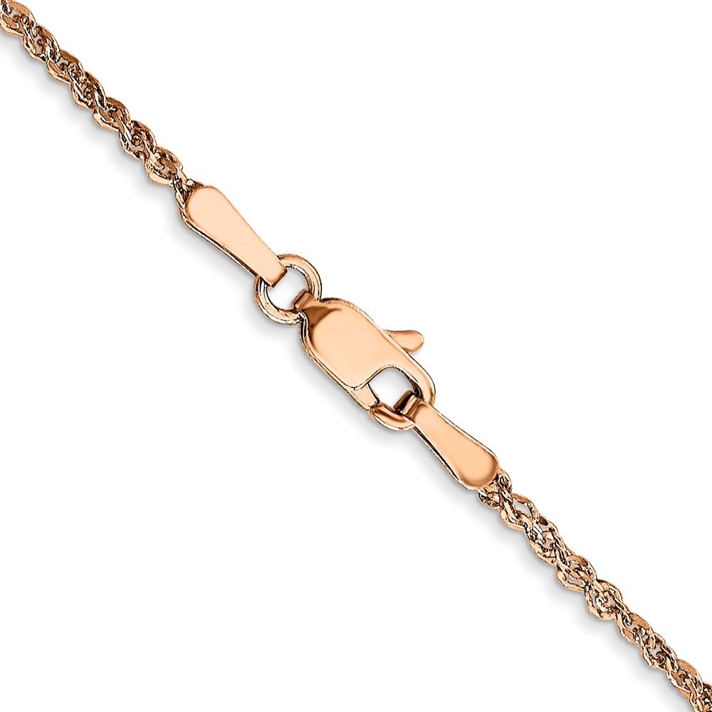 14K Rose Gold 24 inch  1.7mm Ropa with Lobster Clasp Chain (RSC28-24)