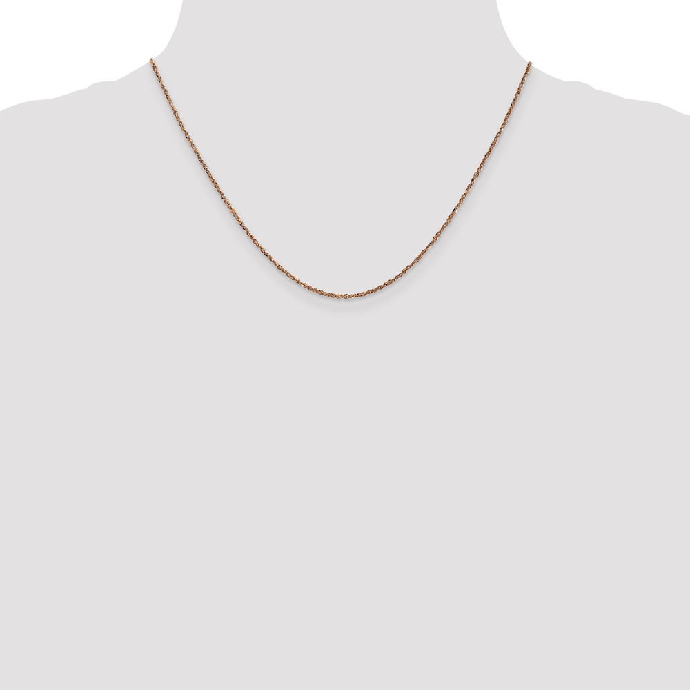 14K Rose Gold 18 inch  1.7mm Ropa with Lobster Clasp Chain (RSC28-18)