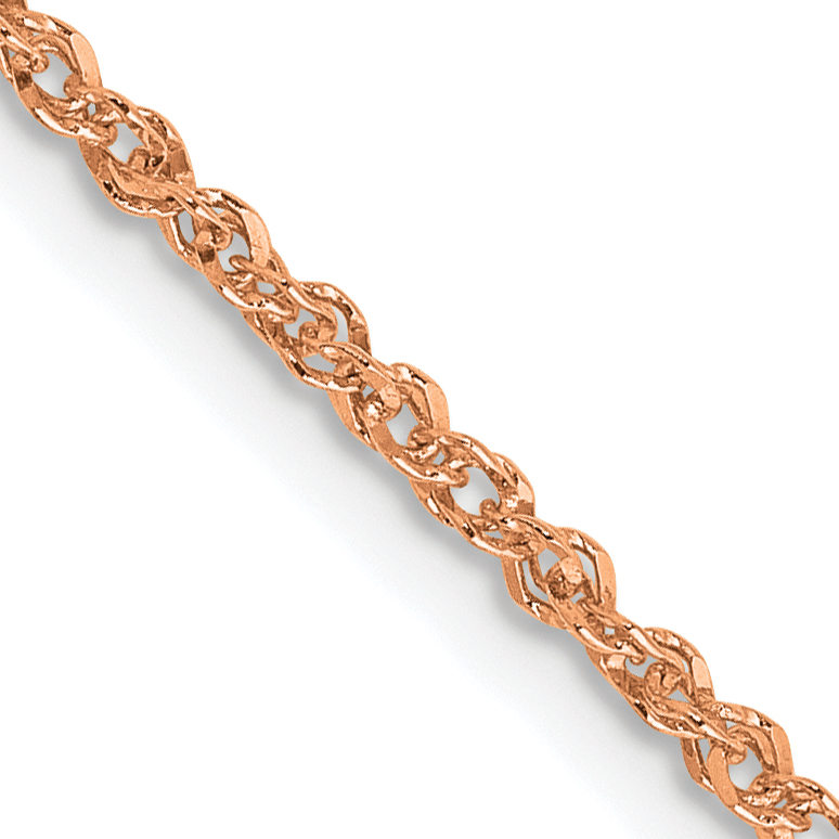 14K Rose Gold 16 inch  1.7mm Ropa with Lobster Clasp Chain (RSC28-16)