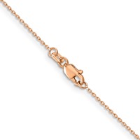 14K Rose Gold.8mm Diamond-cut Cable Chain with Lobster Clasp, 16" view 3