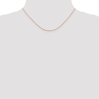 14K Rose Gold.8mm Diamond-cut Cable Chain with Lobster Clasp, 16" view 4