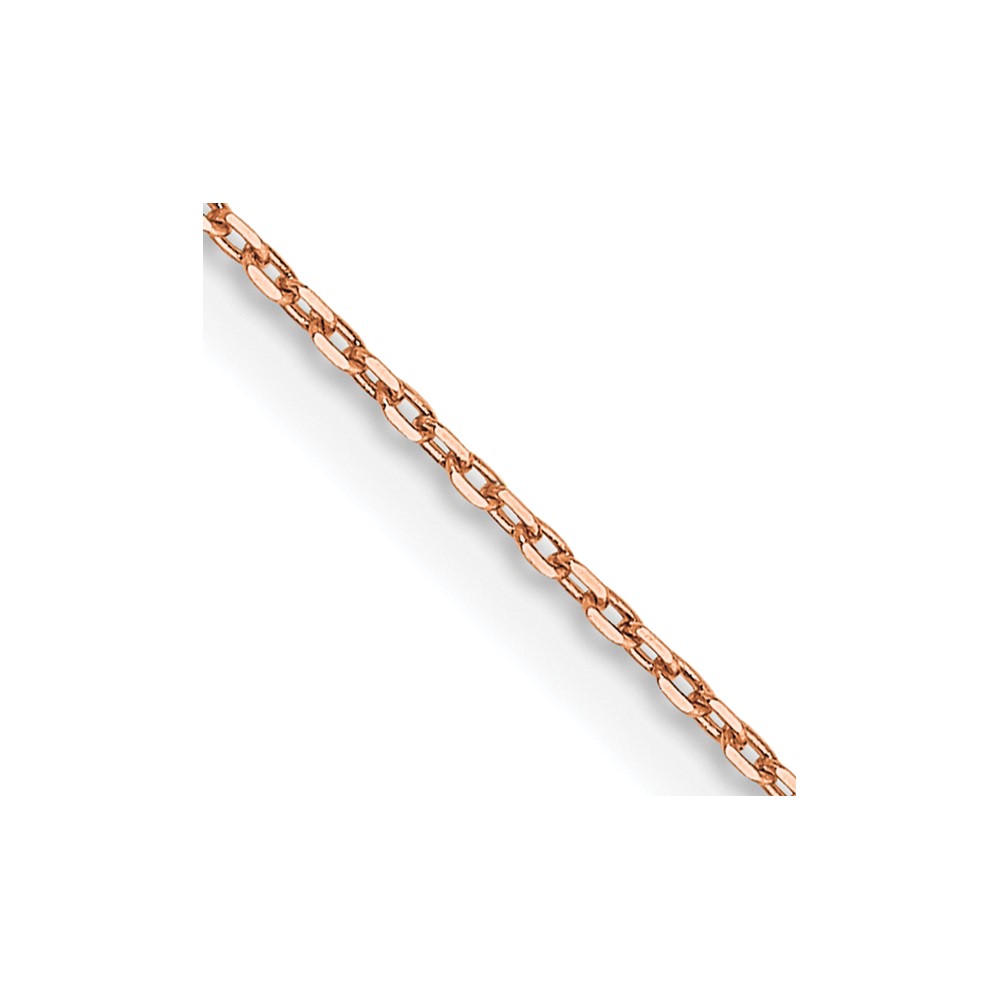 14K Rose Gold 16 inch .8mm Diamond-cut Cable with Lobster Clasp Chain (RSC32-16)