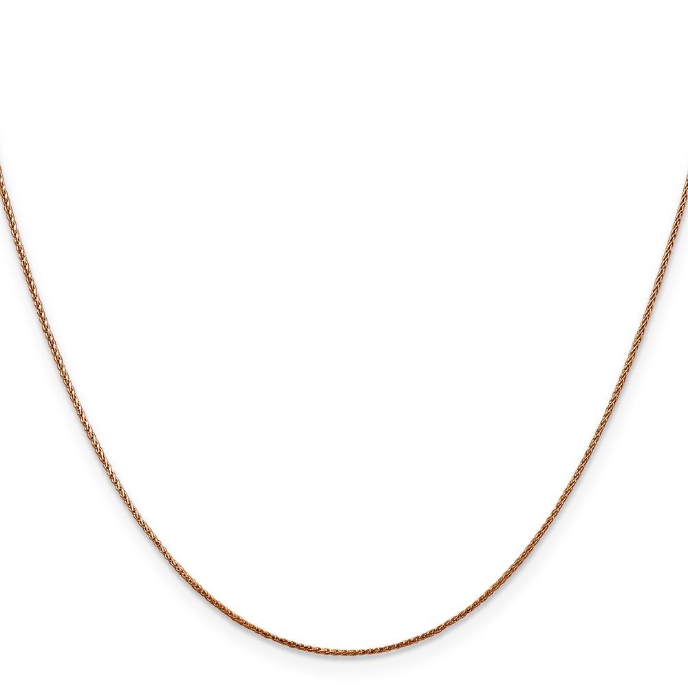 14K Rose Gold 18 inch .85mm Diamond-cut Spiga with Lobster Clasp Chain (RSC34-18)
