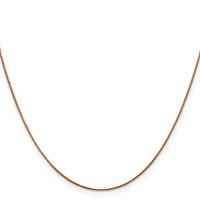 14K Rose Gold.85mm Diamond-cut Spiga Chain with Lobster Clasp, 16" view 2
