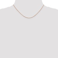 14K Rose Gold.85mm Diamond-cut Spiga Chain with Lobster Clasp, 16" view 4