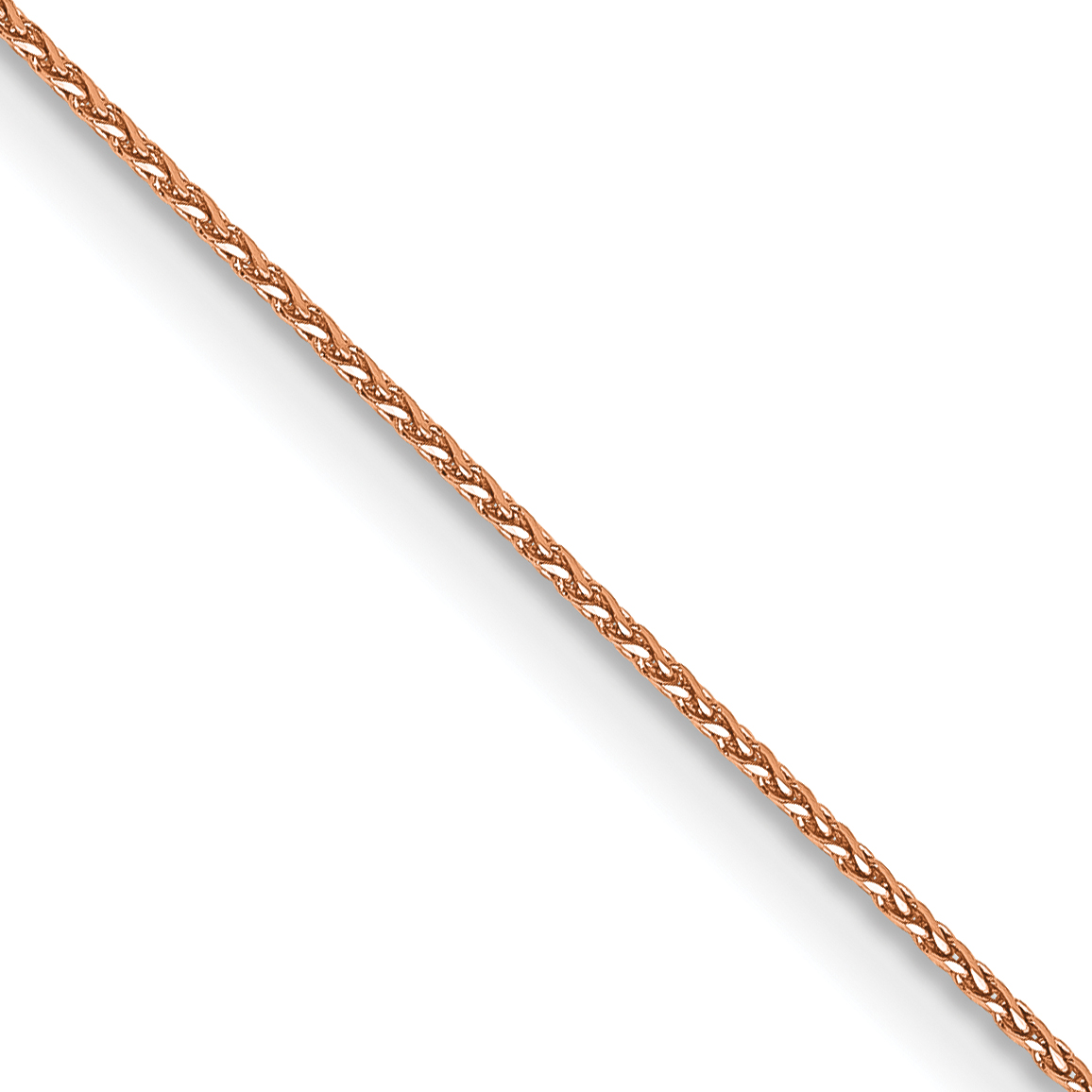 14K Rose Gold 20 inch .85mm Diamond-cut Spiga with Lobster Clasp Chain (RSC34-20)