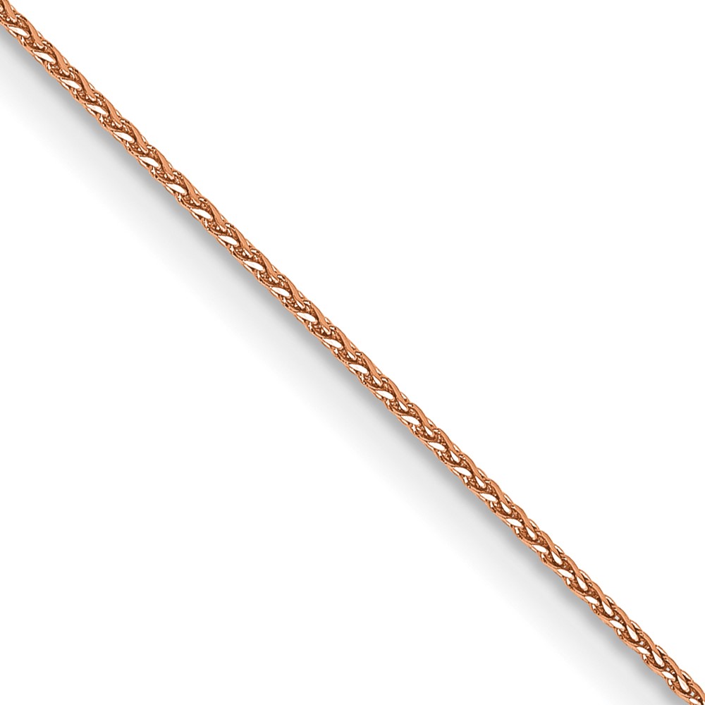 14K Rose Gold 20 inch .85mm Diamond-cut Spiga with Lobster Clasp Chain (RSC34-20)