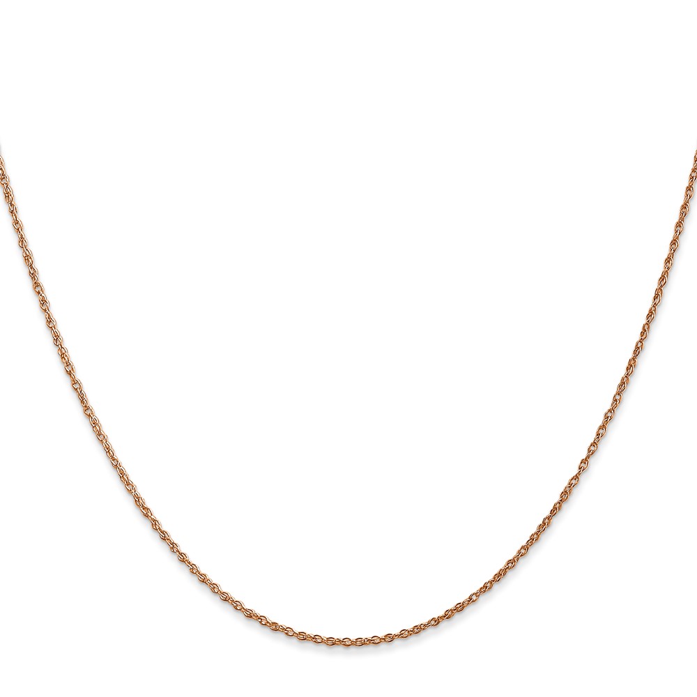 14K Rose Gold 20 inch .8mm Baby Rope with Spring Ring Clasp Chain (RSC35-20)