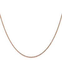 14K Rose Gold.8mm Baby Rope Chain with Spring Ring Clasp, 16" view 2