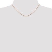 14K Rose Gold.8mm Baby Rope Chain with Spring Ring Clasp, 16" view 4