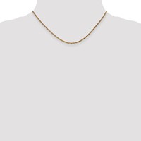 14K Rose Gold 2.1mm Diamond-cut Spiga Chain with Lobster Clasp, 16" view 4