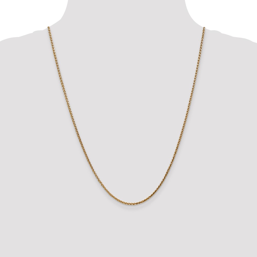 14K Rose Gold 24 inch 2.1mm Diamond-cut Spiga with Lobster Clasp Chain (RSC37-24)