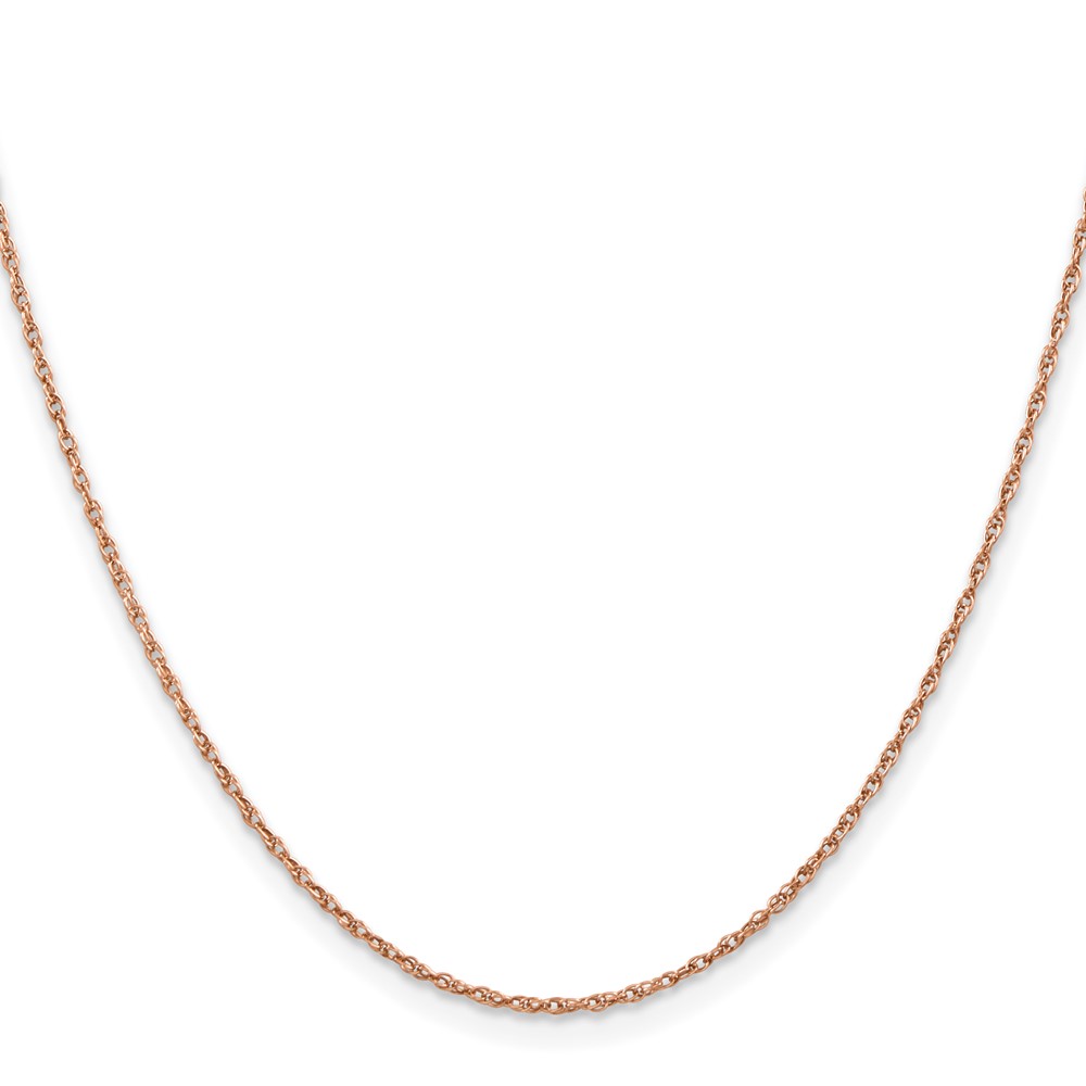 14K Rose Gold 20 inch 1.15mm Baby Rope with Spring Ring Clasp Chain (RSC38-20)