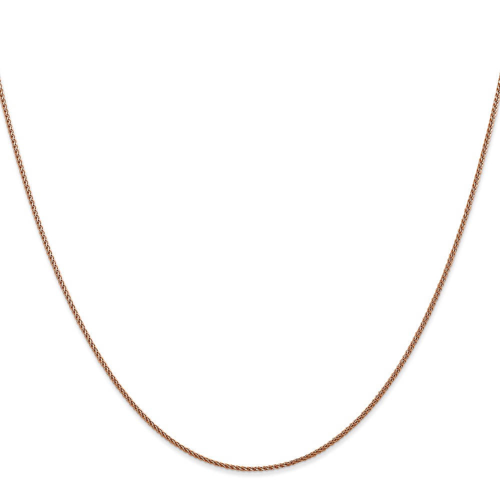 14K Rose Gold 16 inch 1.05mm Diamond-cut Spiga with Lobster Clasp Chain (RSC4-16)