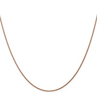 14K Rose Gold 1.05mm Diamond-cut Spiga Chain with Lobster Clasp, 16" view 2