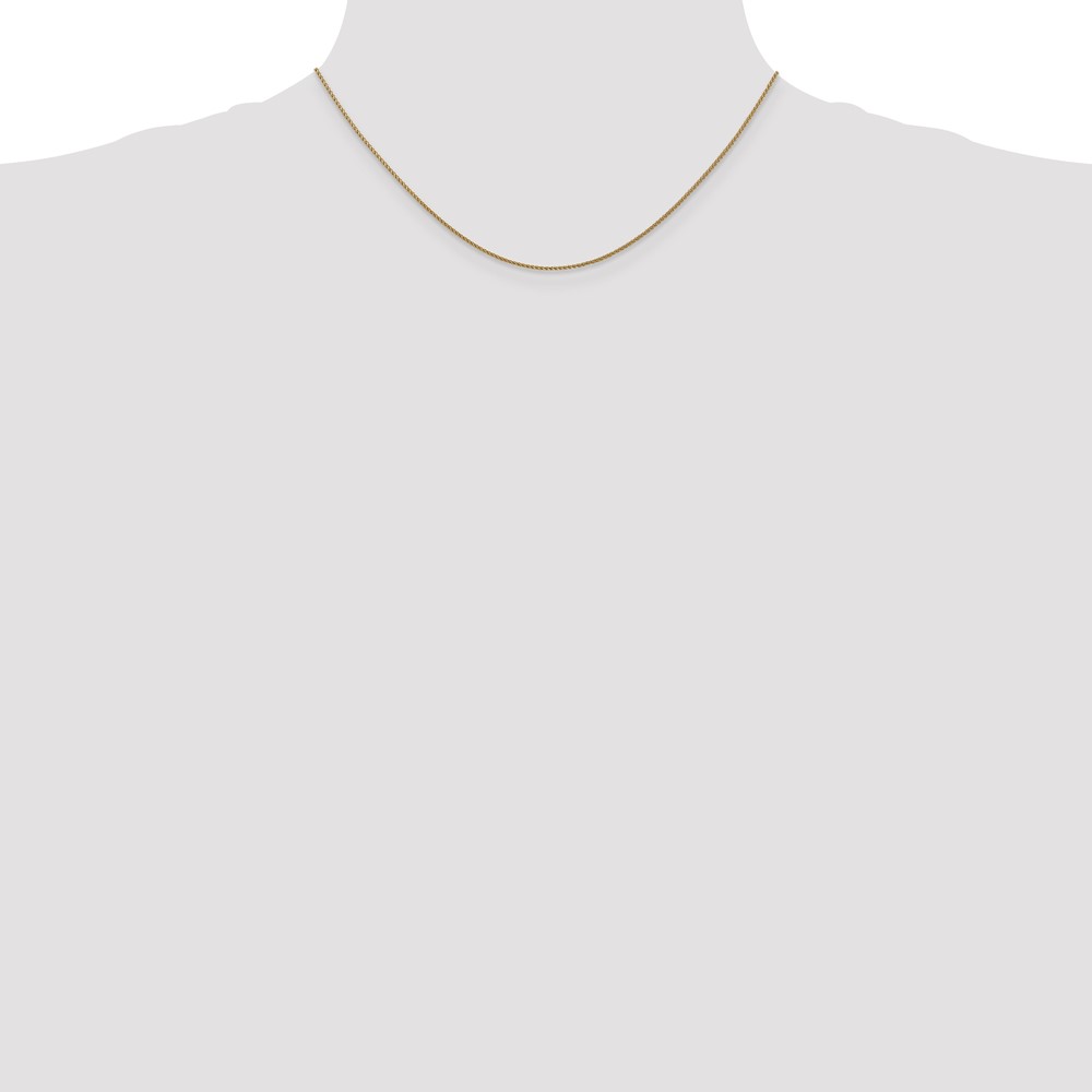 14K Rose Gold 16 inch 1.05mm Diamond-cut Spiga with Lobster Clasp Chain (RSC4-16)