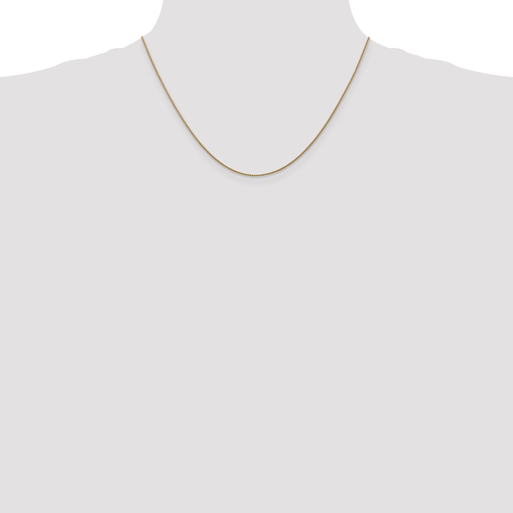 14K Rose Gold 18 inch 1.05mm Diamond-cut Spiga with Lobster Clasp Chain (RSC4-18)
