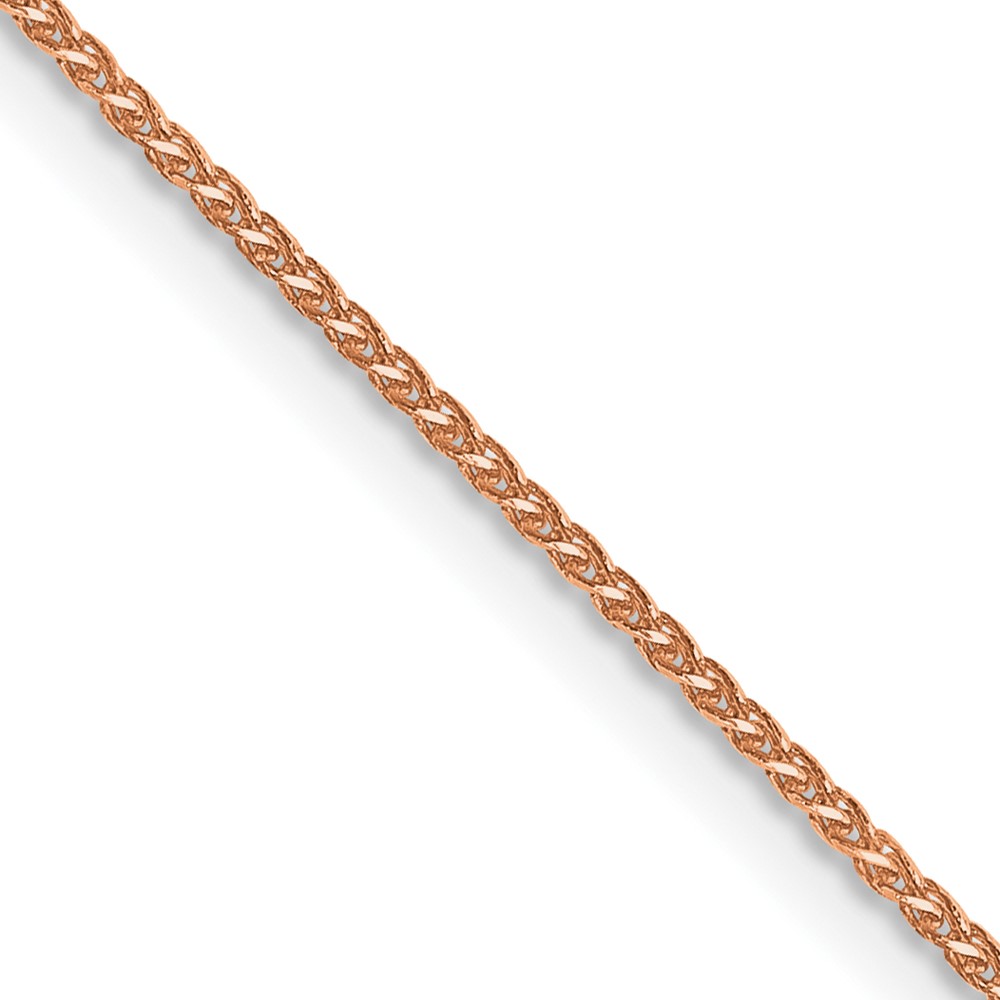 14K Rose Gold 20 inch 1.05mm Diamond-cut Spiga with Lobster Clasp Chain (RSC4-20)