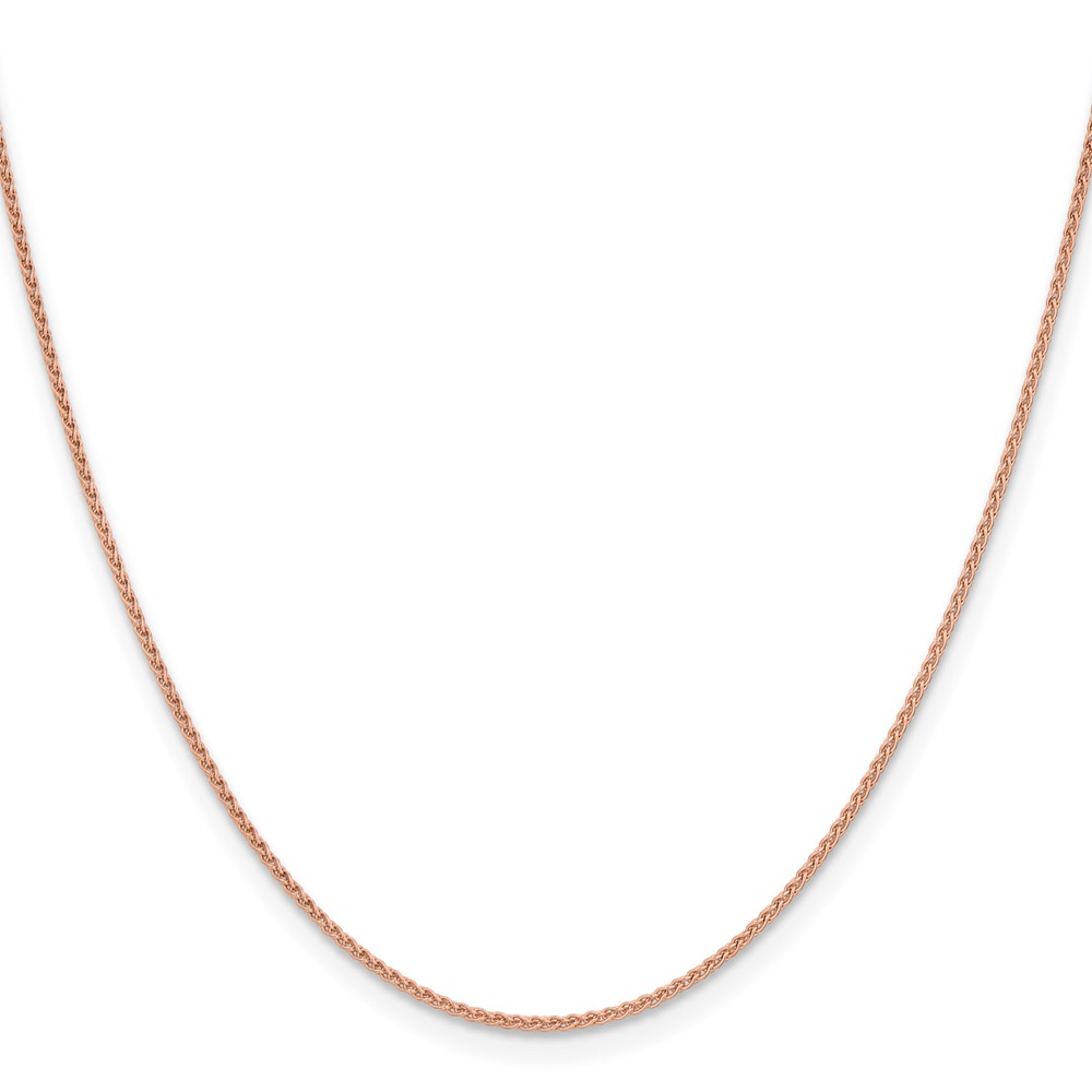 14K Rose Gold 24 inch 1.25mm Solid Polished Spiga with Lobster Clasp Chain (RSC41-24)