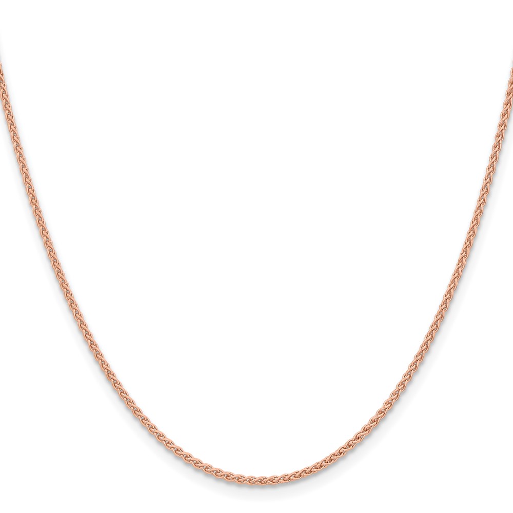 14K Rose Gold 30 inch 1.7mm Solid Polished Spiga with Lobster Clasp Chain (RSC42-30)