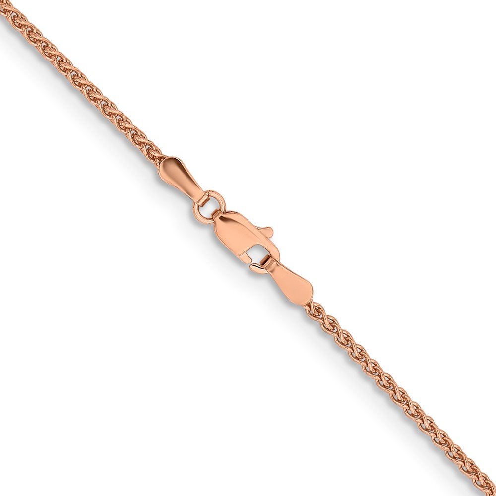 14K Rose Gold 30 inch 1.7mm Solid Polished Spiga with Lobster Clasp Chain (RSC42-30)