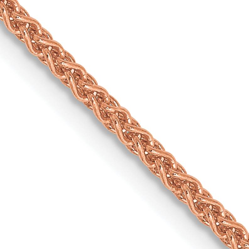 14K Rose Gold 18 inch 1.7mm Solid Polished Spiga with Lobster Clasp Chain (RSC42-18)