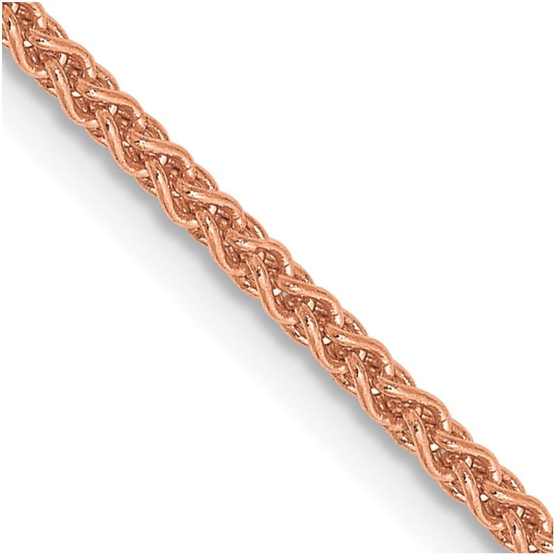 14K Rose Gold 18 inch 1.7mm Solid Polished Spiga with Lobster Clasp Chain