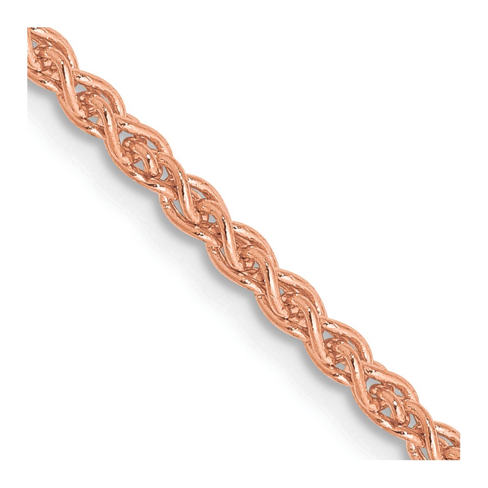 14K Rose Gold 20 inch 2.1mm Solid Polished Spiga with Lobster Clasp Chain (RSC43-20)