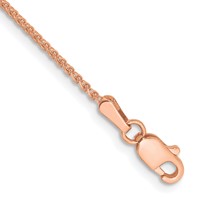 14K Rose Gold 1.25mm Diamond-cut Spiga Bracelet with Lobster Clasp, 7" view 1