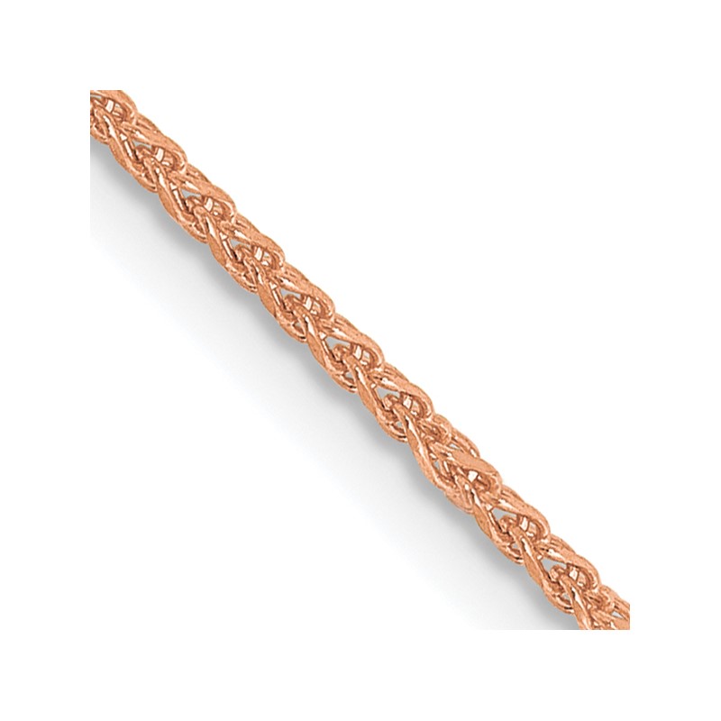 14K Rose Gold 22 inch 1.25mm Diamond-cut Spiga with Lobster Clasp Chain