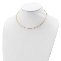 Sterling Silver Gold-plated Polished Reversible 2mm Cubetto Necklace with 2 Inch Extension, 16" view 5