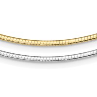 Sterling Silver Gold-plated Polished Reversible 2mm Cubetto Necklace with 2 Inch Extension, 16" view 1