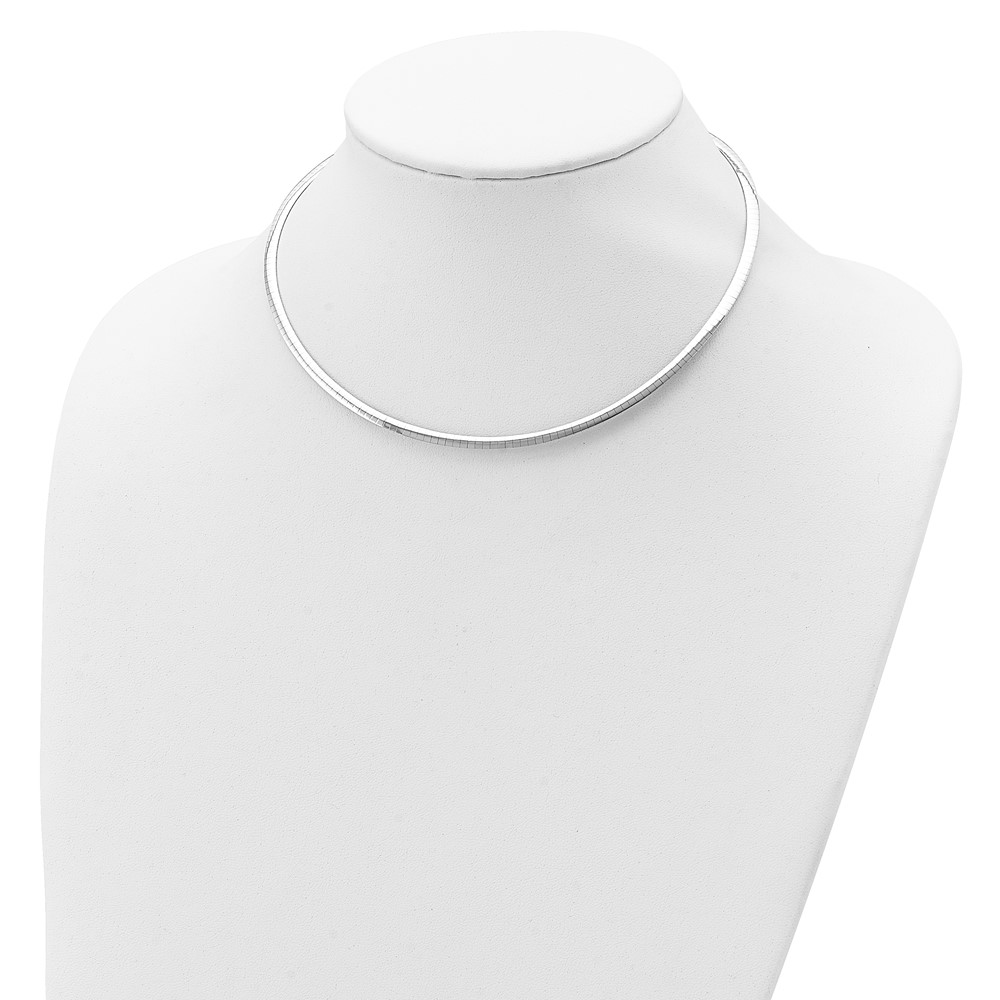 Sterling Silver Gold-pltd 3mm Reversible w/2in ext Cubetto Chain (RSM3-18)