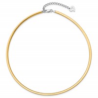Sterling Silver Gold-plated Polished Reversible 3mm Cubetto Necklace with 2 Inch Extension, 16" view 5
