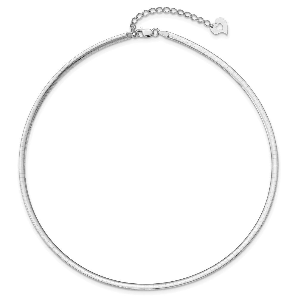 Sterling Silver Gold-pltd 3mm Reversible w/2in ext Cubetto Chain (RSM3-18)