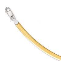 Sterling Silver Gold-plated Polished Reversible 4mm Cubetto Necklace with 2 Inch Extension, 16" view 4