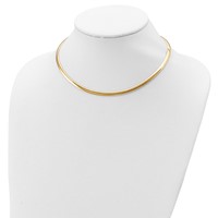 Sterling Silver Gold-plated Polished Reversible 4mm Cubetto Necklace with 2 Inch Extension, 16" view 5