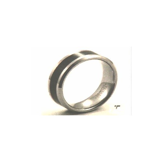 MEN'S TUNGSTEN/ BLK RESIN BAND -