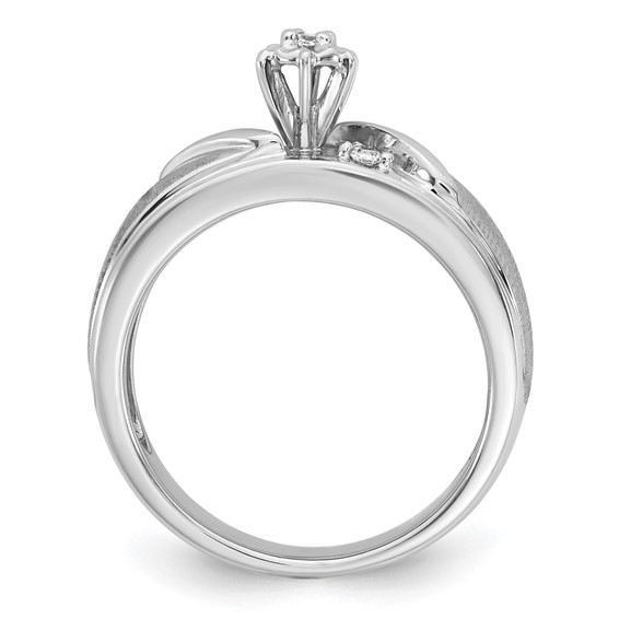 Sterling Silver CZ Engagement Ring